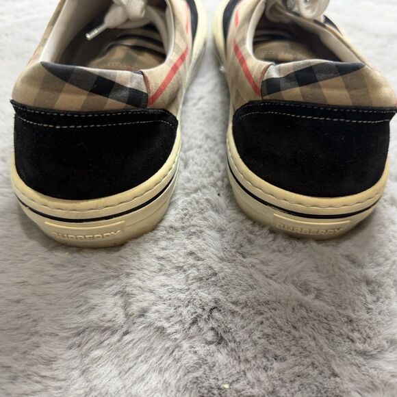 BURBERRY Sneakers In Vintage Check Cotton & Suede Sneakers Size 44 / US 11  AUTH